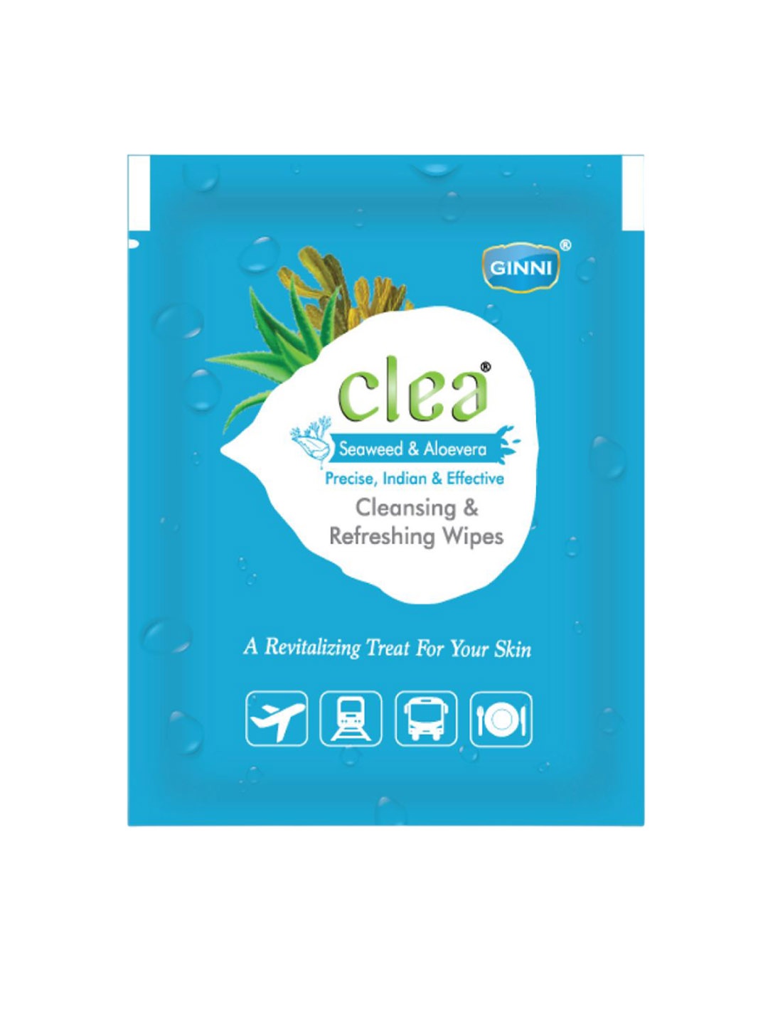 

Clea Seaweed & Aloevera Cleansing & Refreshing Wipes - 100Pcs, White