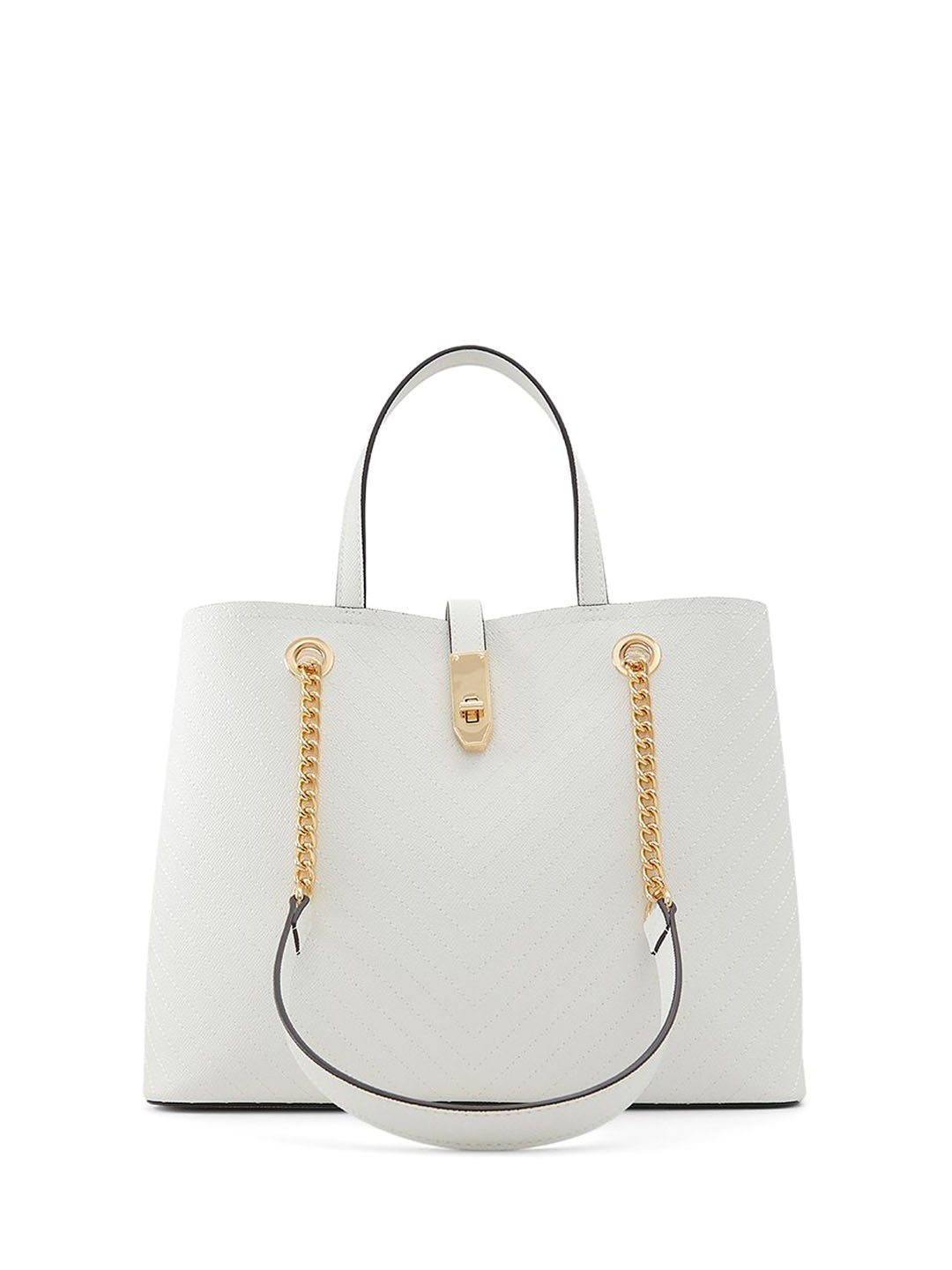 

ALDO Bucket Handheld Bag with Cut Work, White