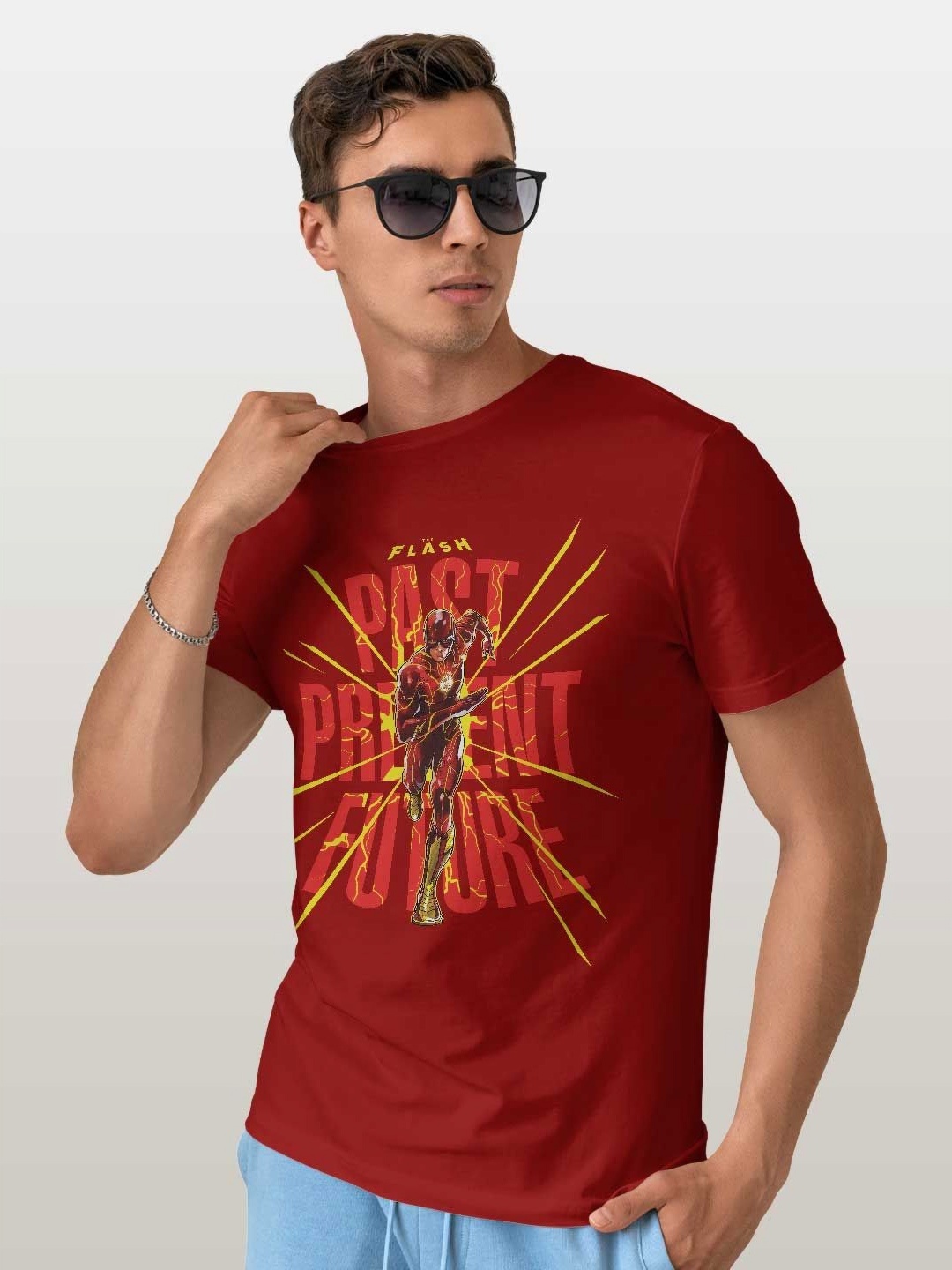 

macmerise Men Striped T-shirt, Red