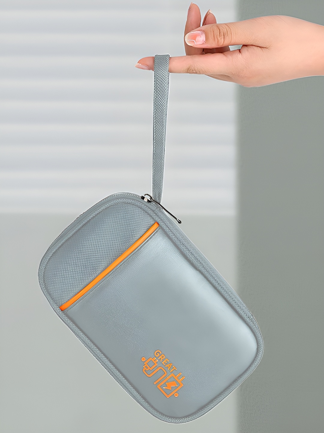 

Aura Grey Durable Electronics Organizer Pouch