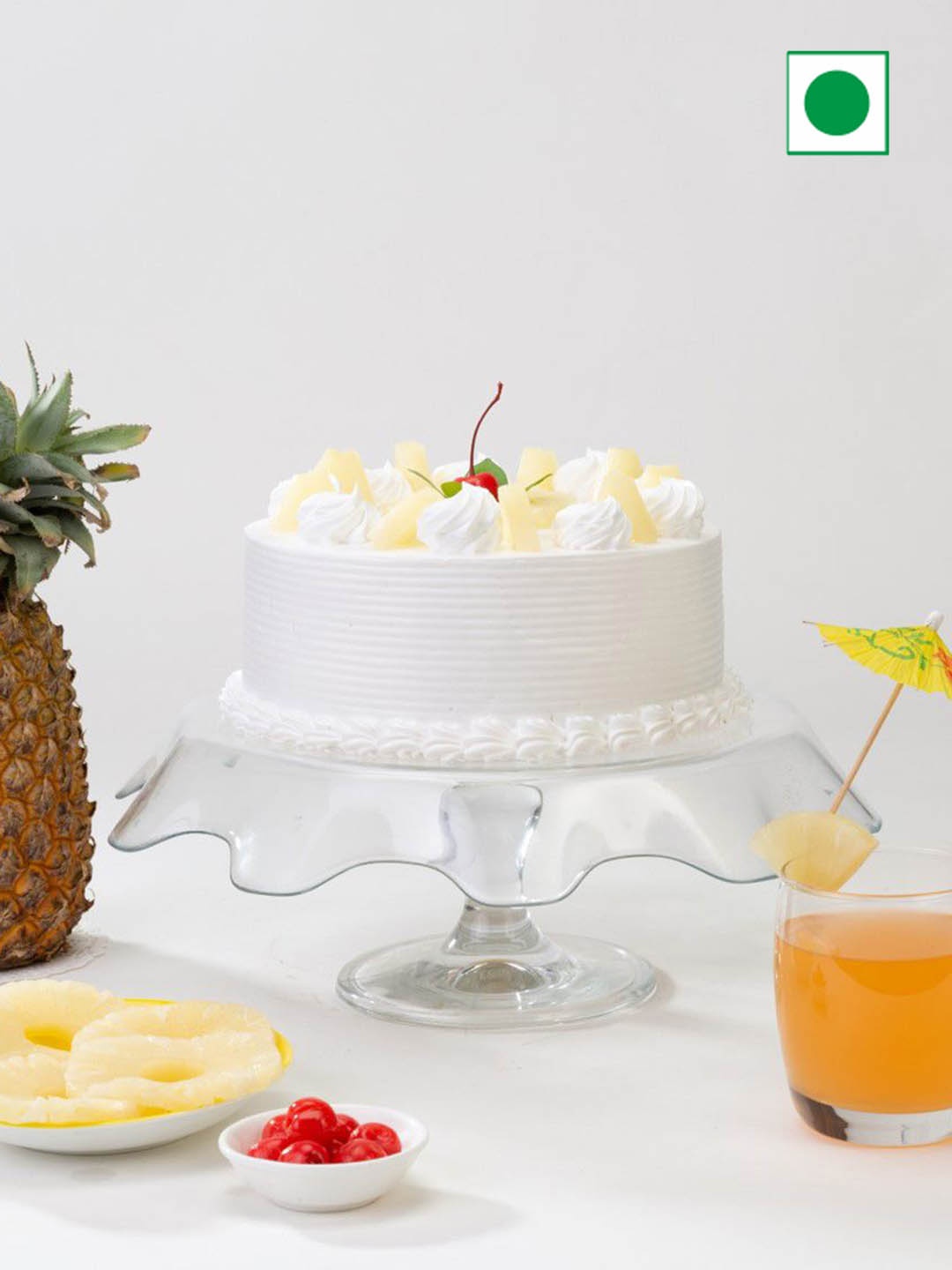 

IGP Pineapple Flavor Round Cake- 2kg, Yellow