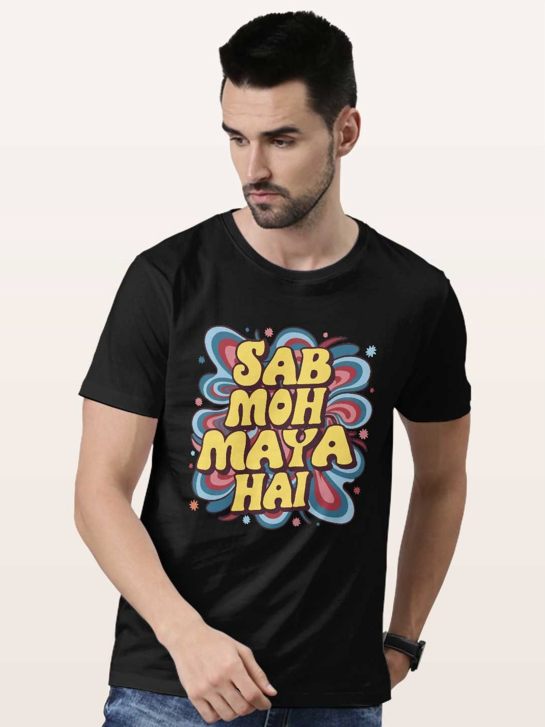

macmerise Men Printed T-shirt, Black