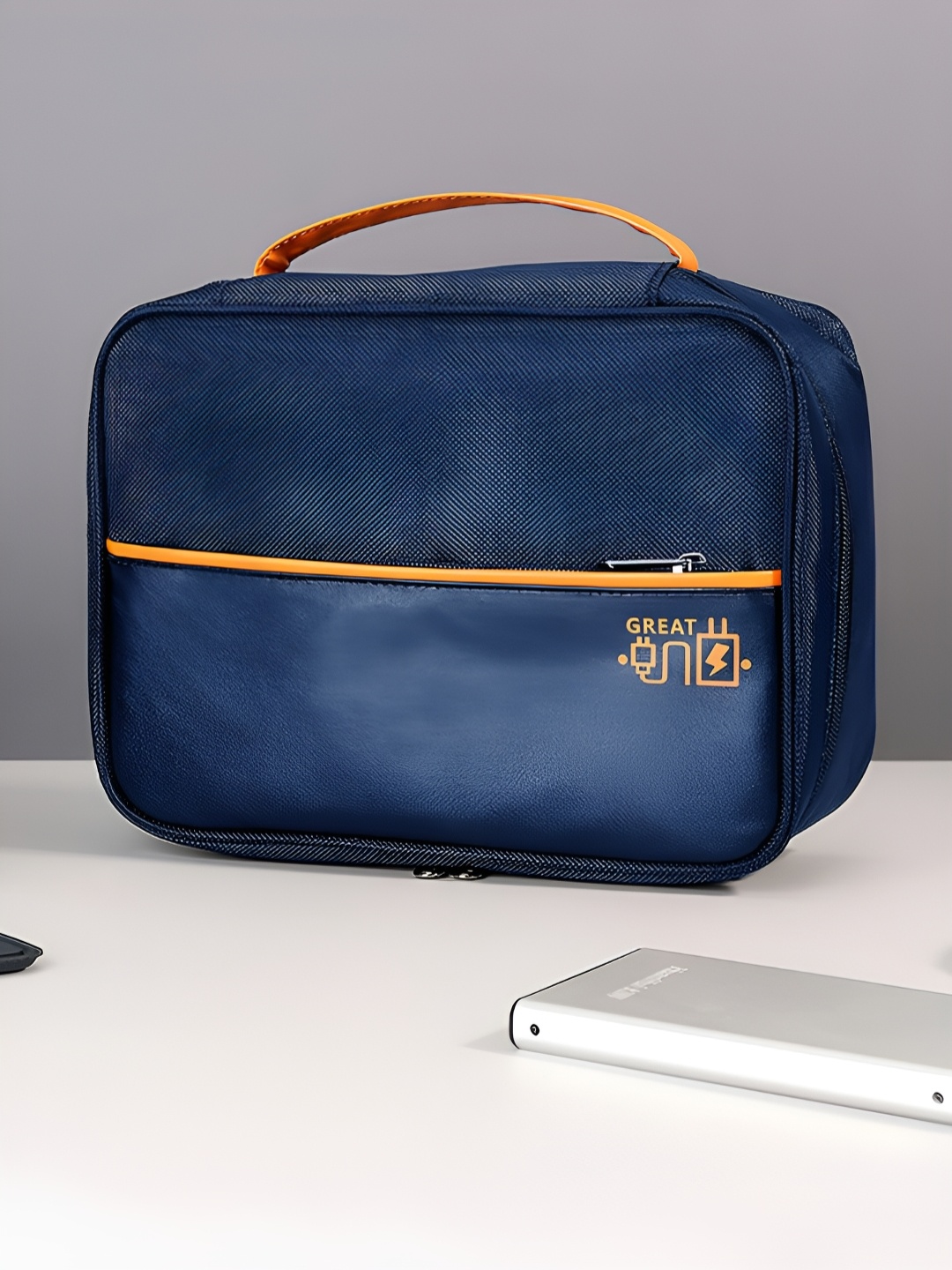 

Aura Durable Electronics Organizer Pouch, Navy blue