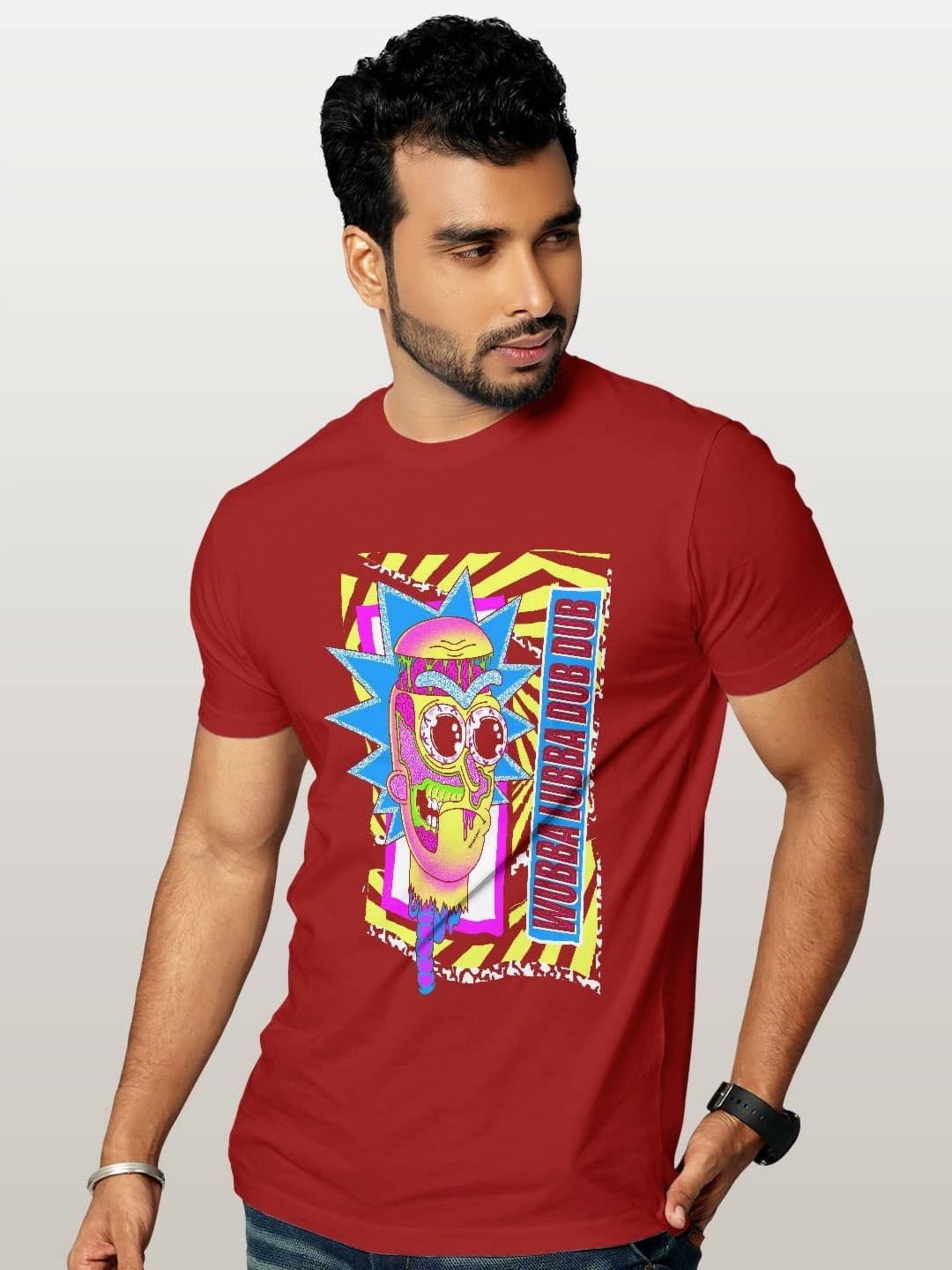 

macmerise Men Typography Printed T-shirt, Red