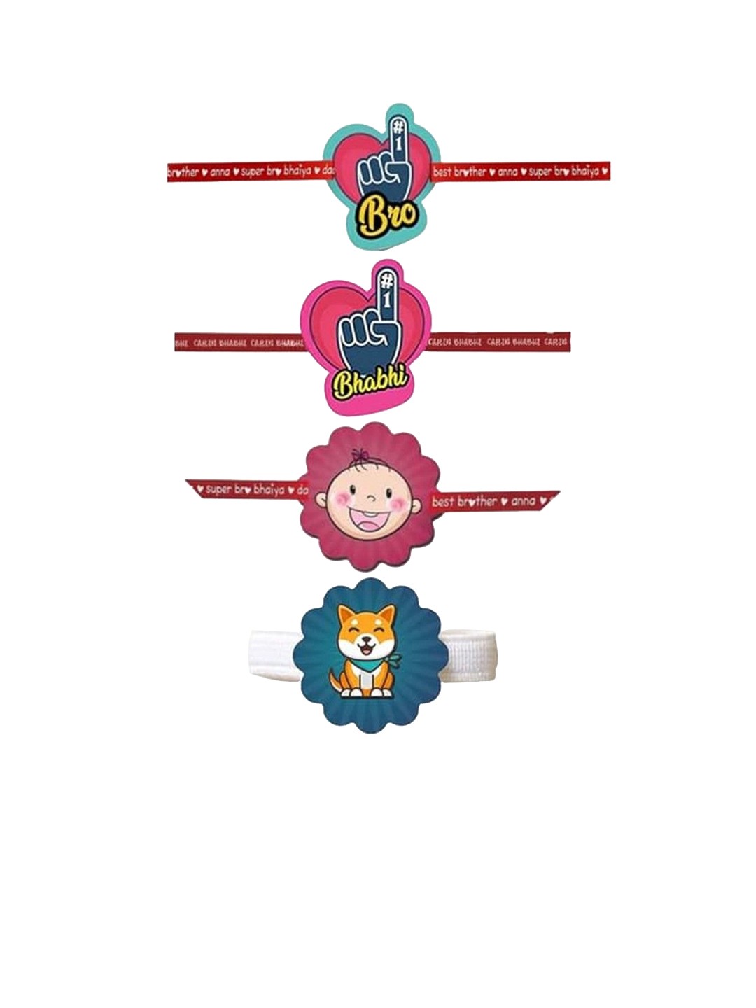 

THEYAYACAFE Set Of 3 Bhaiya Bhabhi Thread Rakhi With Roli & Chawal, Blue
