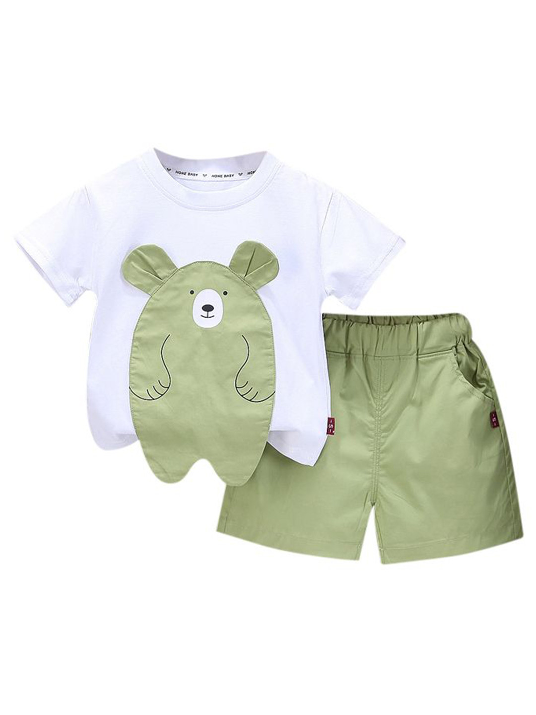 

StyleCast x Revolte Boys Printed Pure Cotton T-shirt with Shorts, White