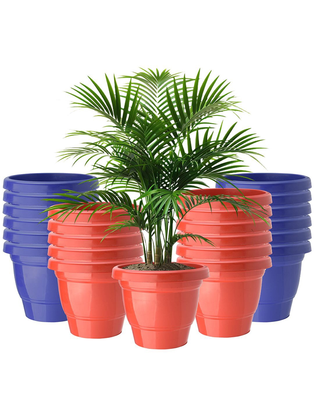 

Kuber Industries Red & Blue 24 Pieces Durable Planters