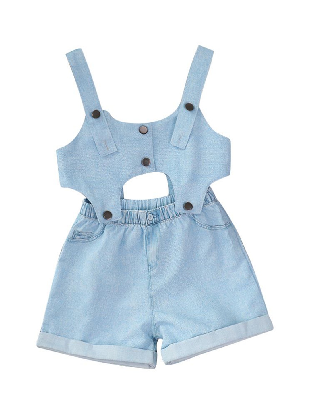 

StyleCast x Revolte Girls Shoulder Straps Top With Shorts, Blue
