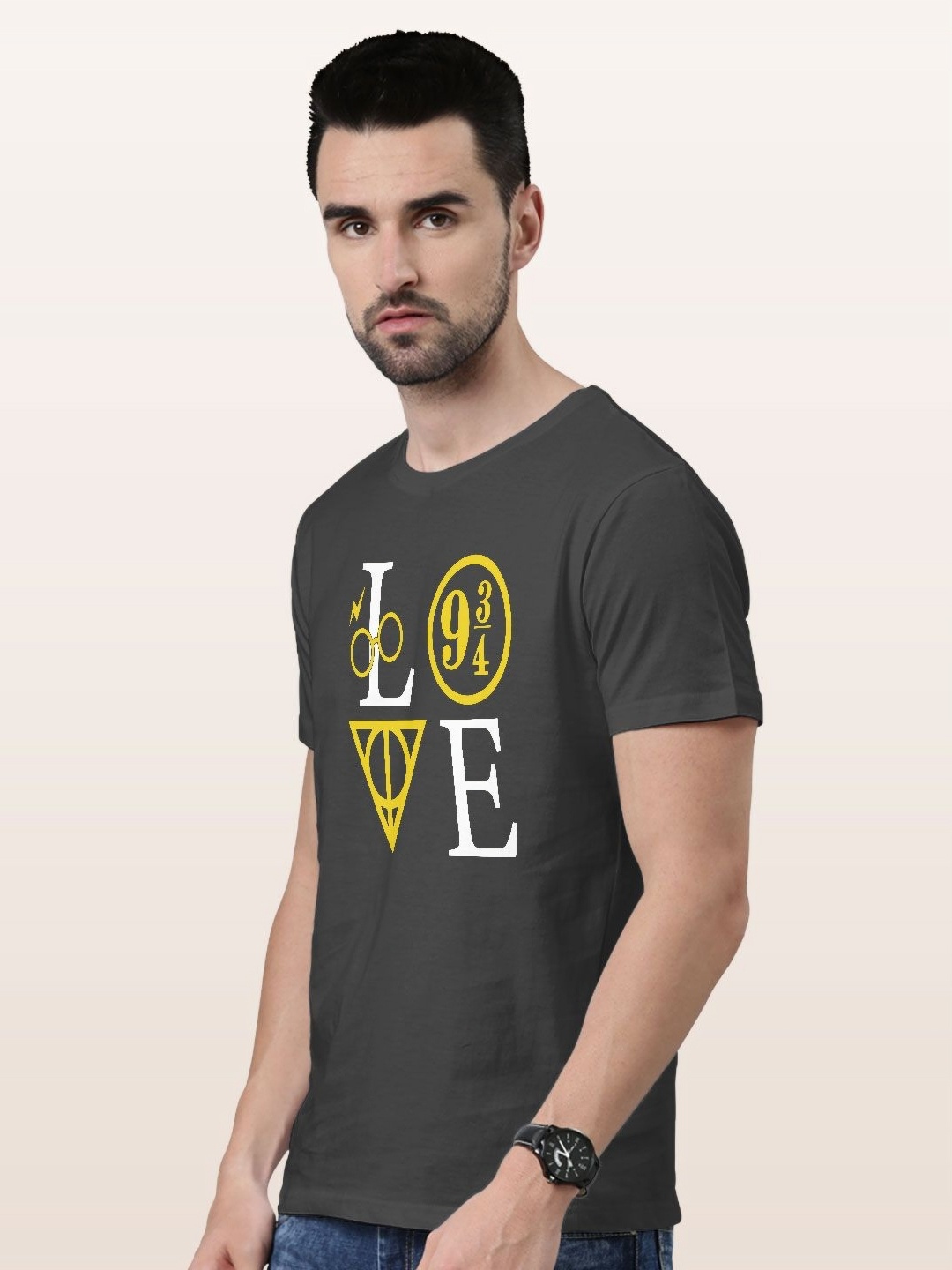 

macmerise Men Printed T-shirt, Grey