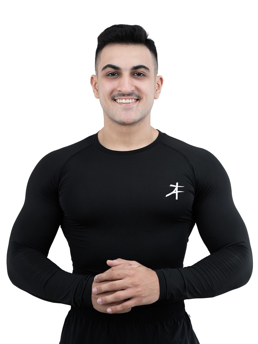 

Athflex Men Edge Compression Muscle fit Gym T-Shirt, Black