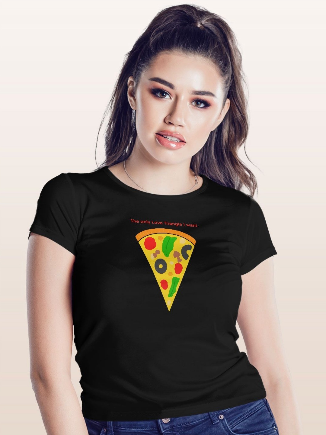 

macmerise Women Pockets T-shirt, Black