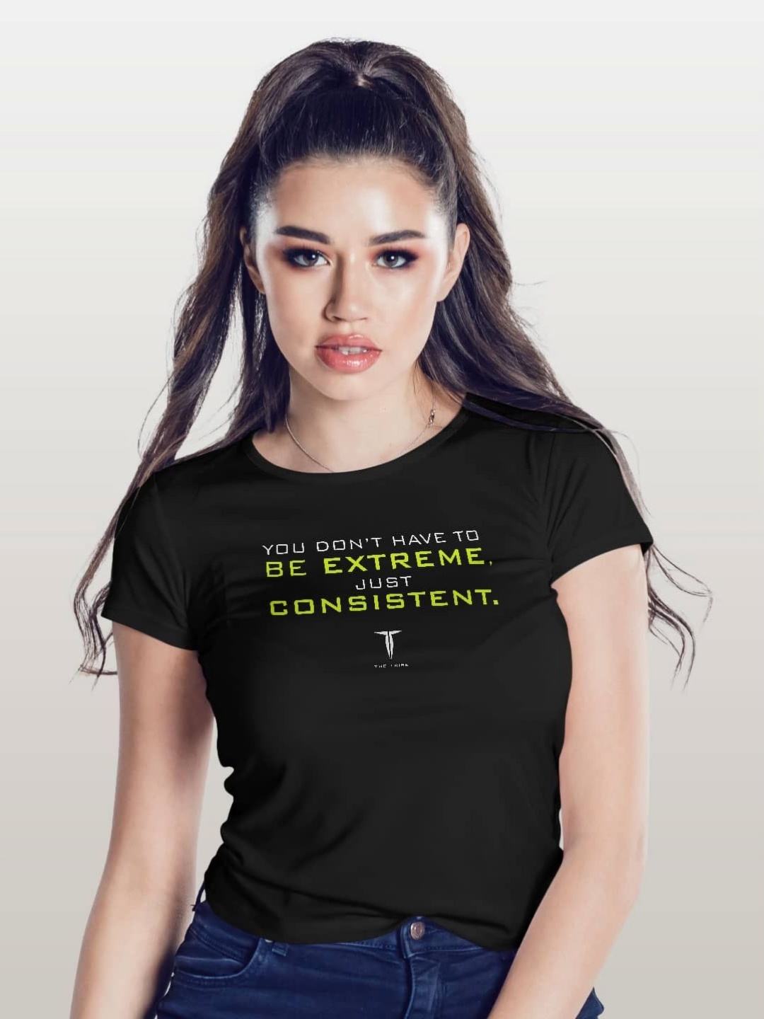 

macmerise Women Typography Printed T-shirt, Black