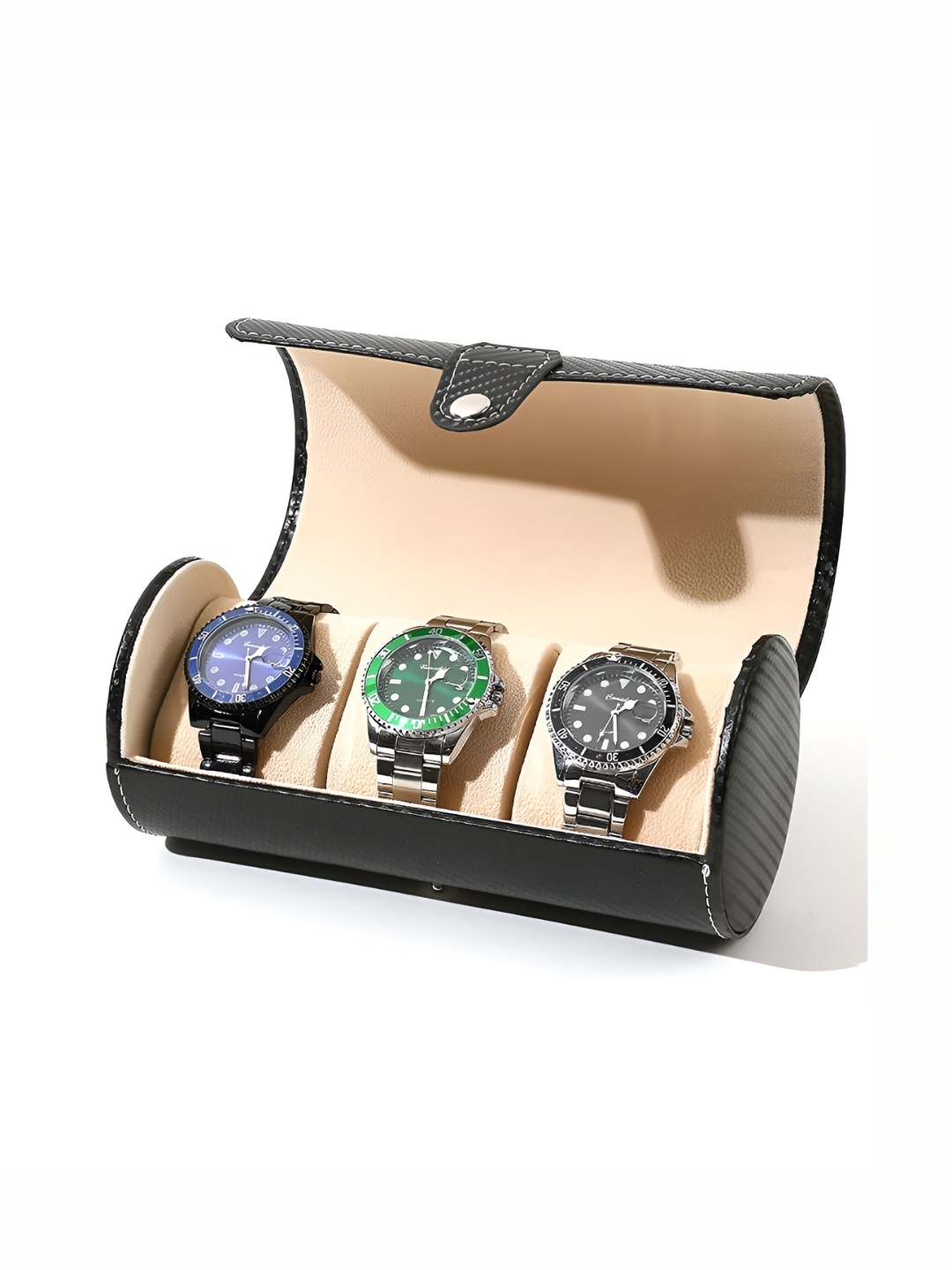 

Aura Black Textured Water Resistant Watch Organiser