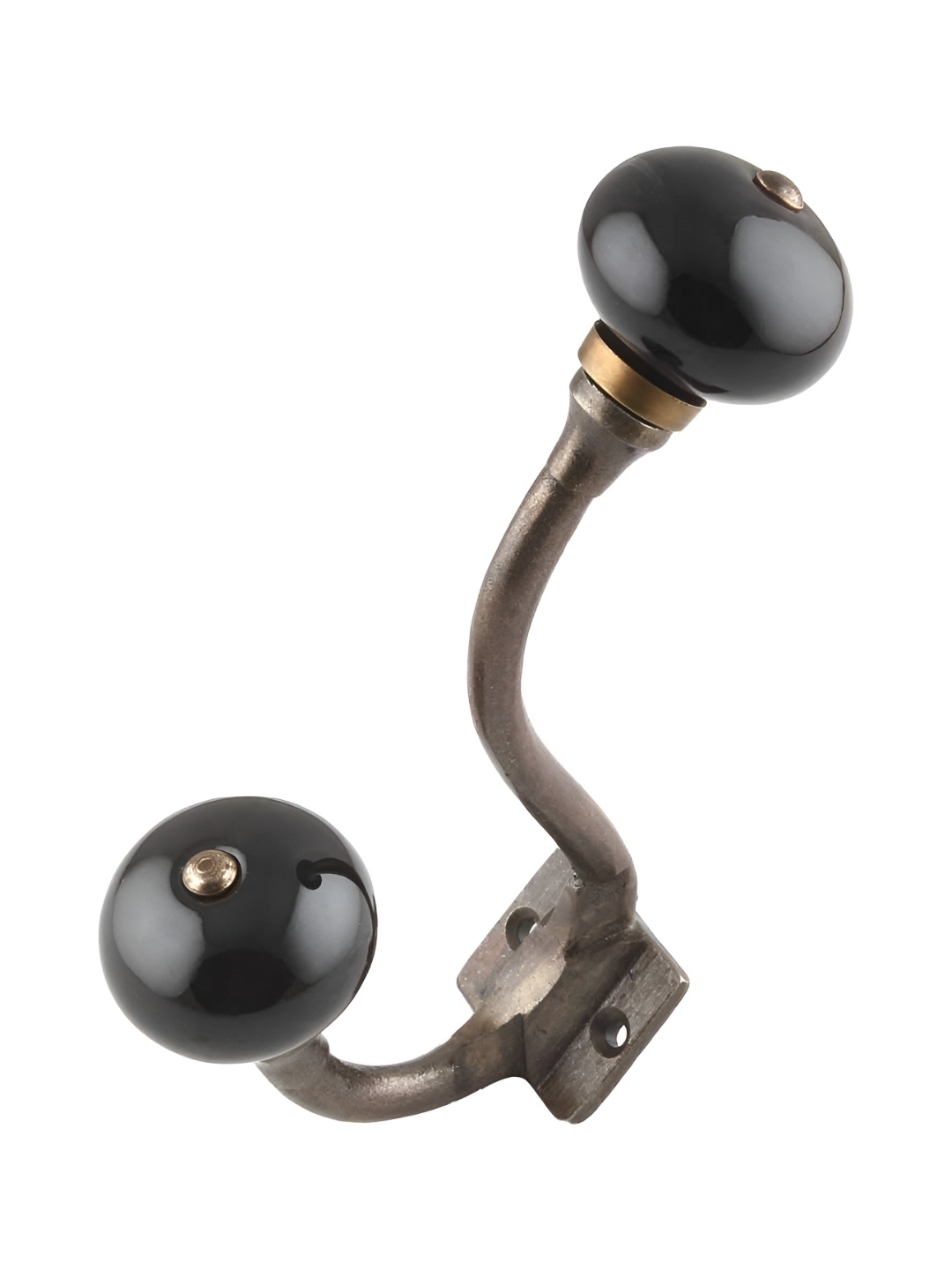 

Indianshelf Brown & Black 4 Pieces Textured Hooks and Holders