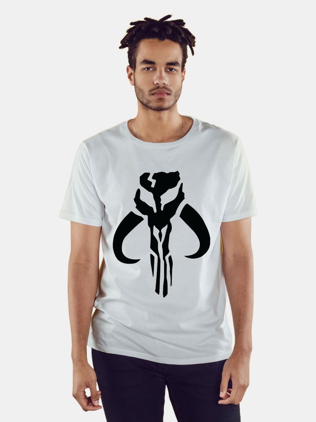 

macmerise Men Printed Raw Edge T-shirt, White