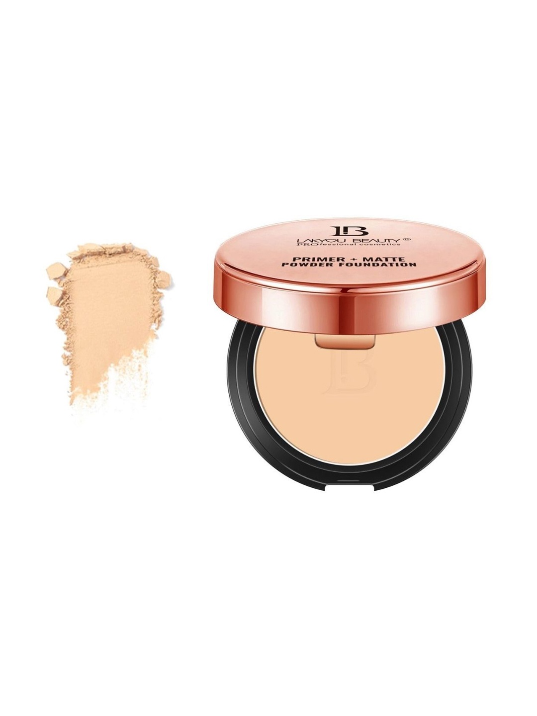 

LAKYOU BEAUTY Primer & Matte Powder Foundation Compact- 30gm, Beige