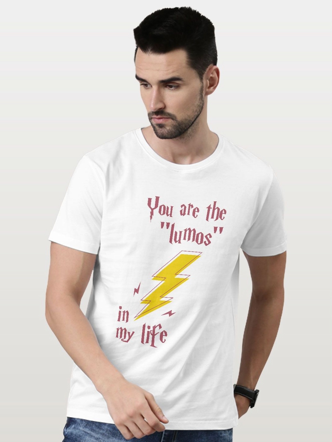

macmerise Men Printed Raw Edge T-shirt, White