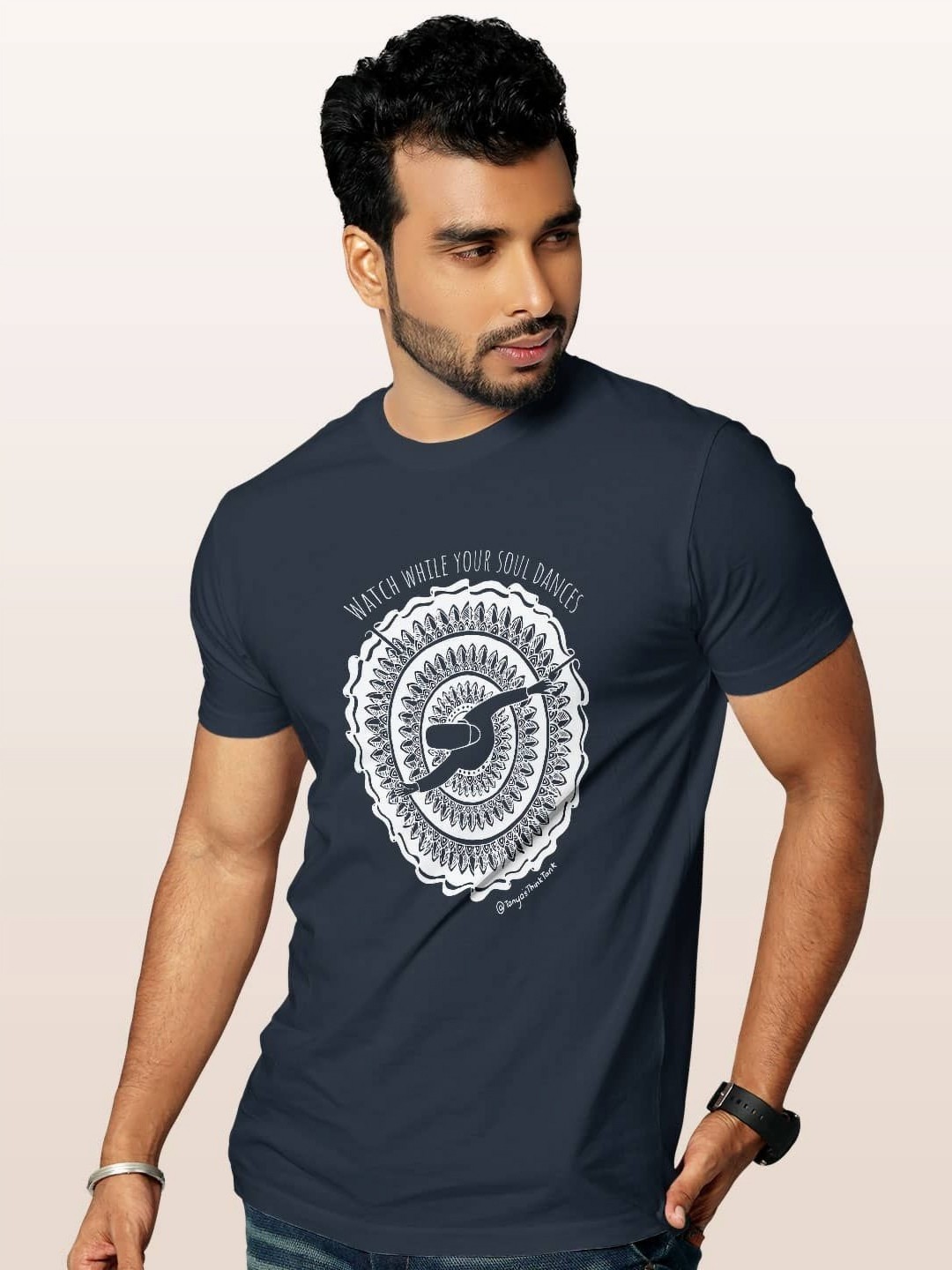 

macmerise Men Sports Printed Pockets T-shirt, Blue