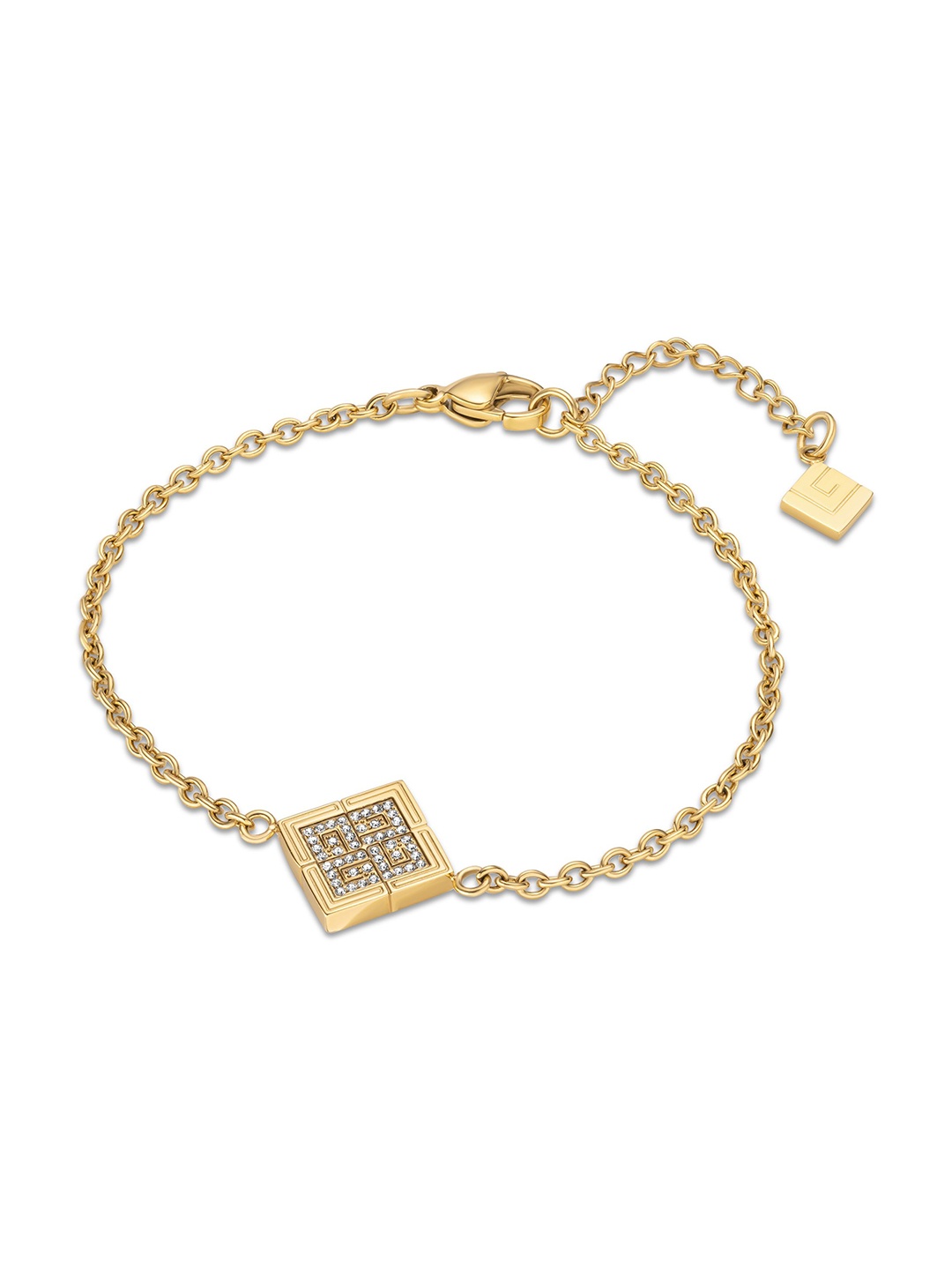 

Guy Laroche Vivienne Gold-Plated Stainless Steel Stone-Studded Charm Bracelet