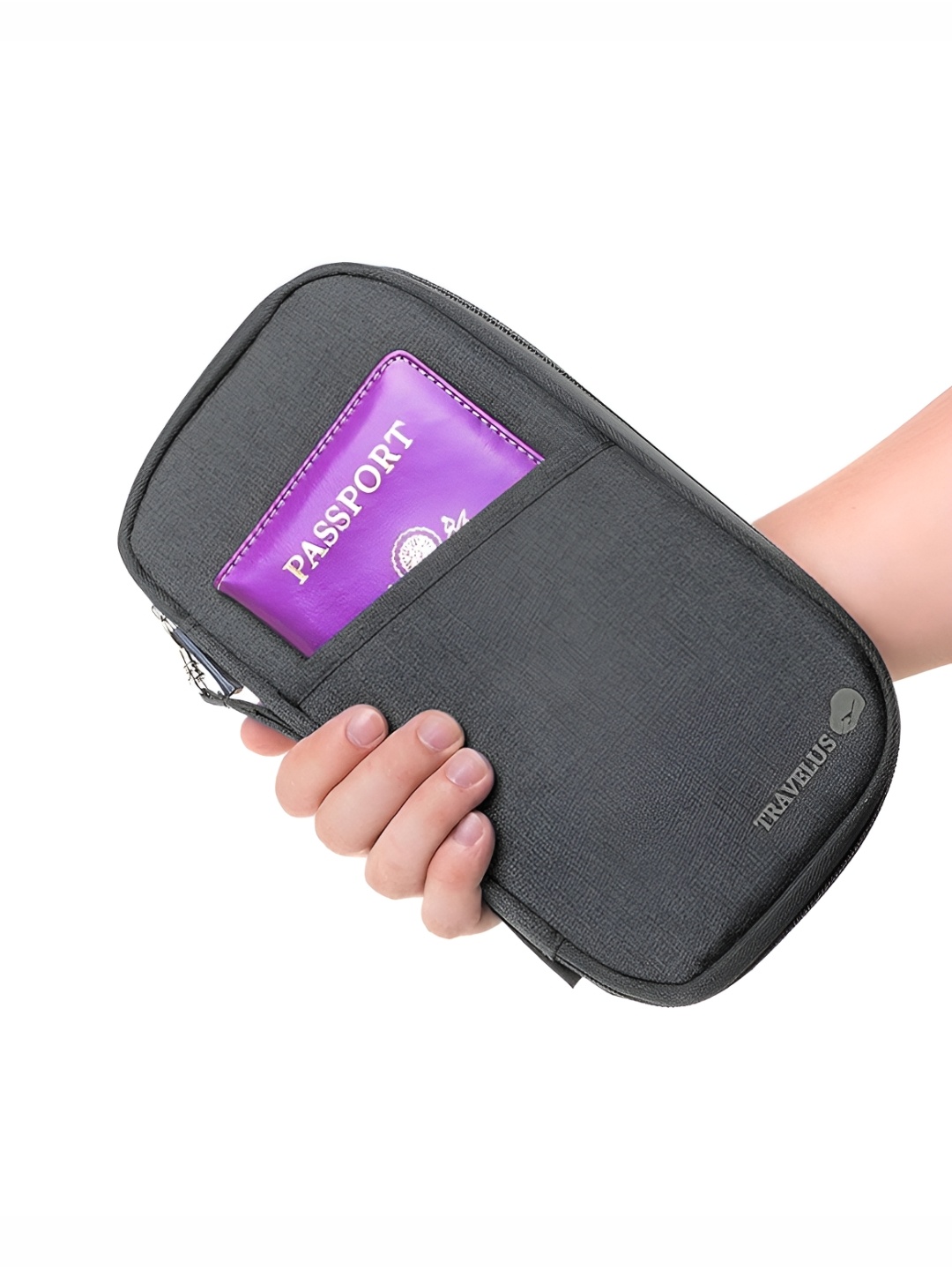 

Aura Multi-Purpose Travel Pouch Travel Accessory, Grey melange
