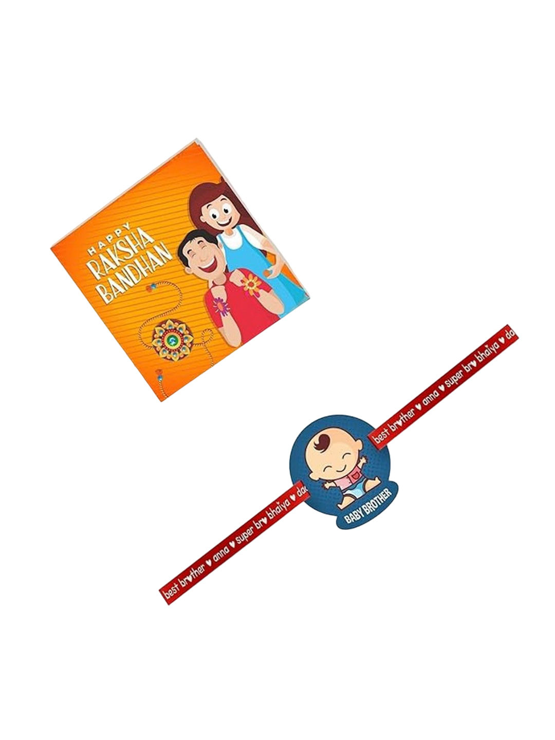 

THEYAYACAFE Boys Thread Rakhi With Roli, Blue