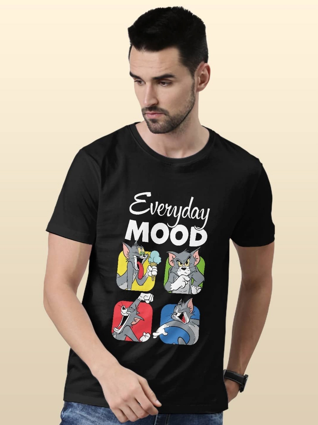 

macmerise Men Printed T-shirt, Black