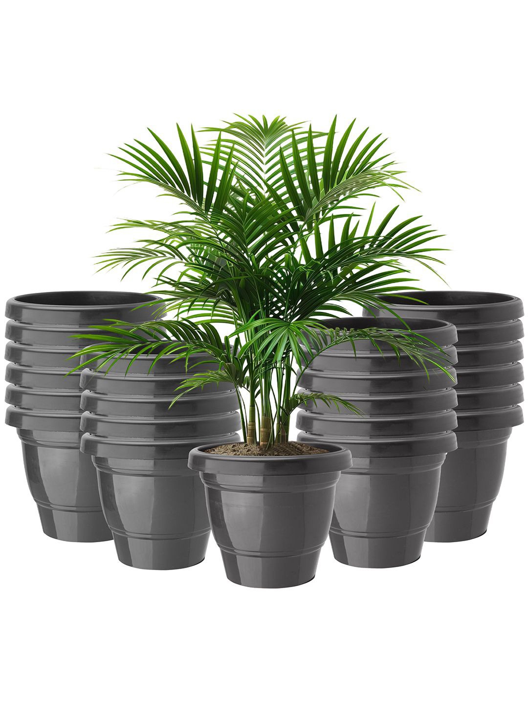 

Kuber Industries Black 24 Pieces Durable Planters