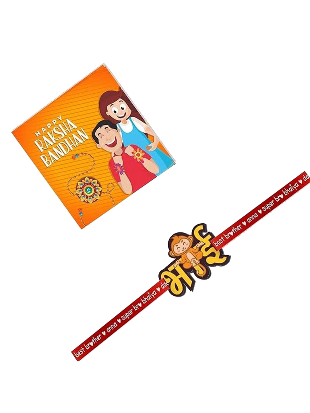 

THEYAYACAFE Boys Thread Rakhi With Roli, Yellow