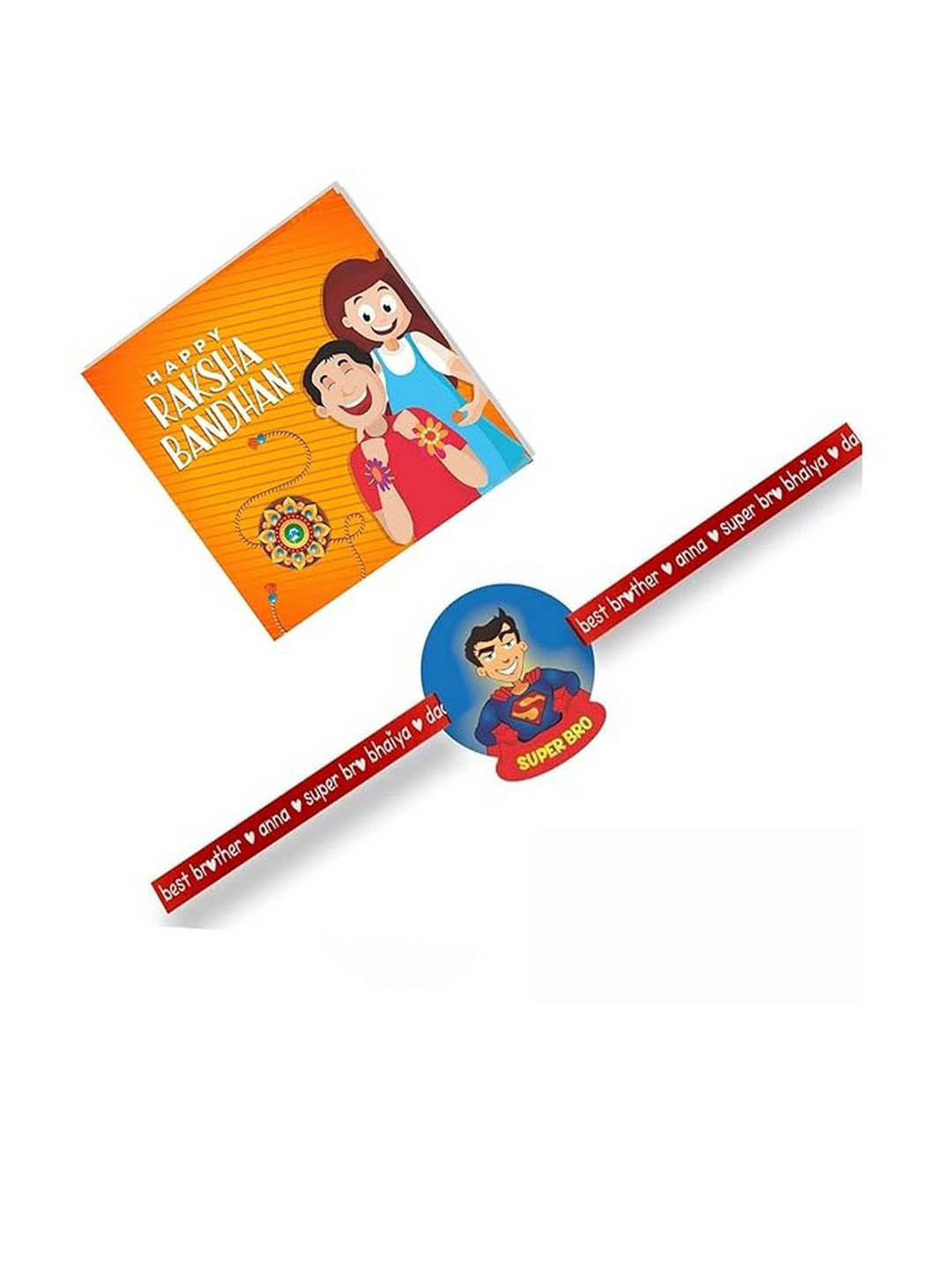 

THEYAYACAFE Thread Rakhi With Roli & Chawal, Blue