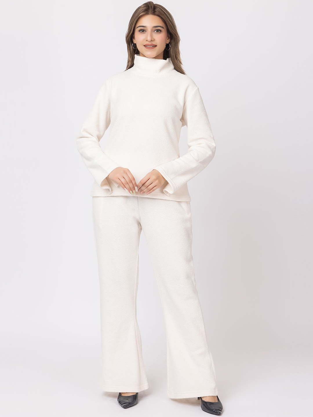 

MAZMUN High Neck Top With Trousers, White
