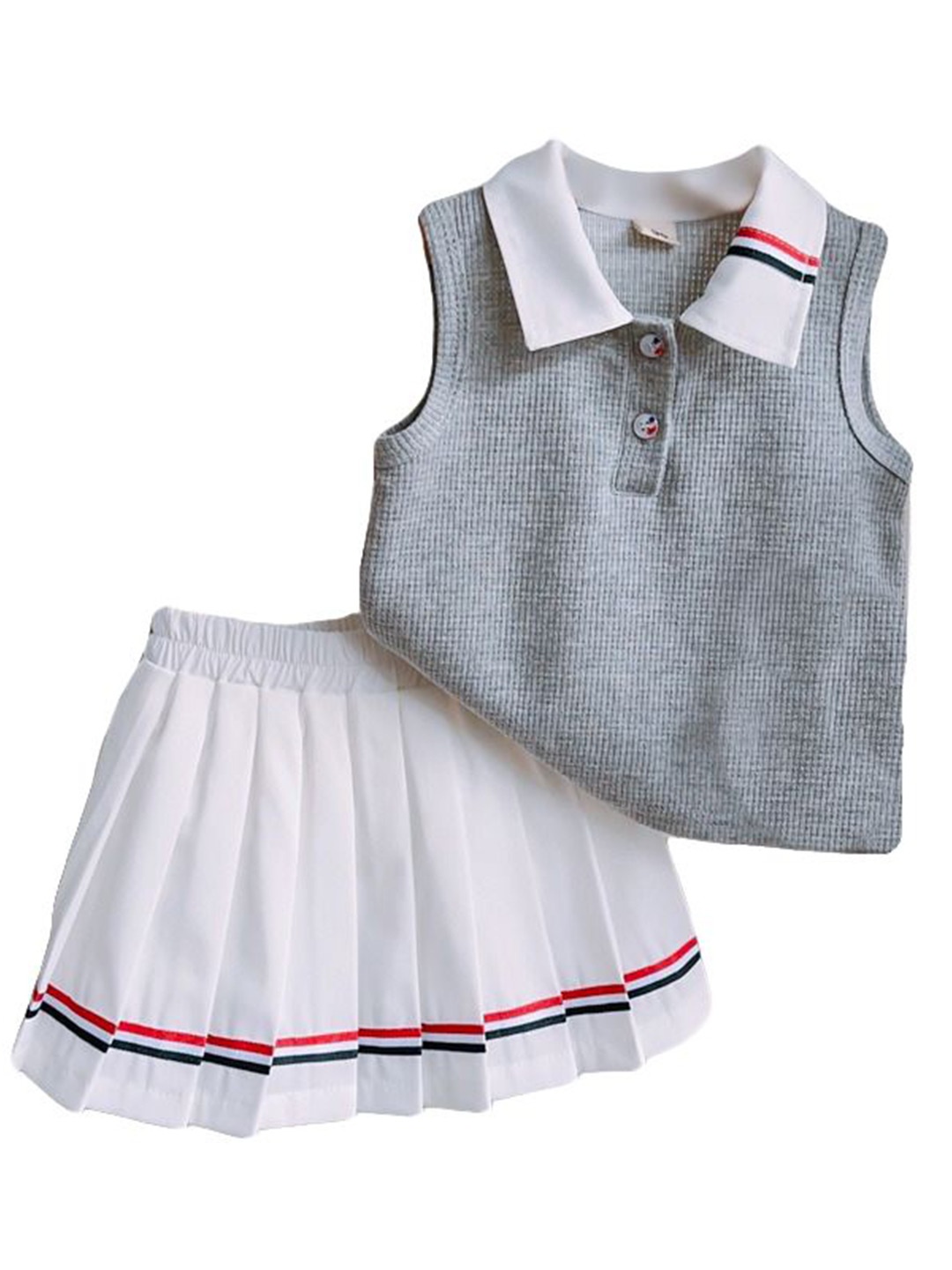 

StyleCast x Revolte Girls Sleeveless T-shirt With Skirt, Grey