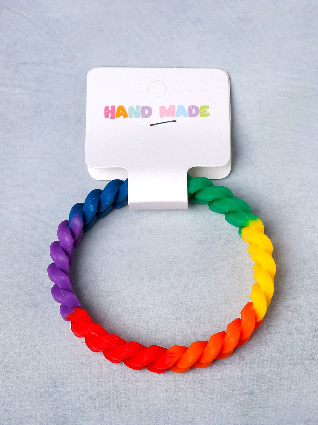 

Archies Interlocked Silicone Friendship Band Rainbow, Purple