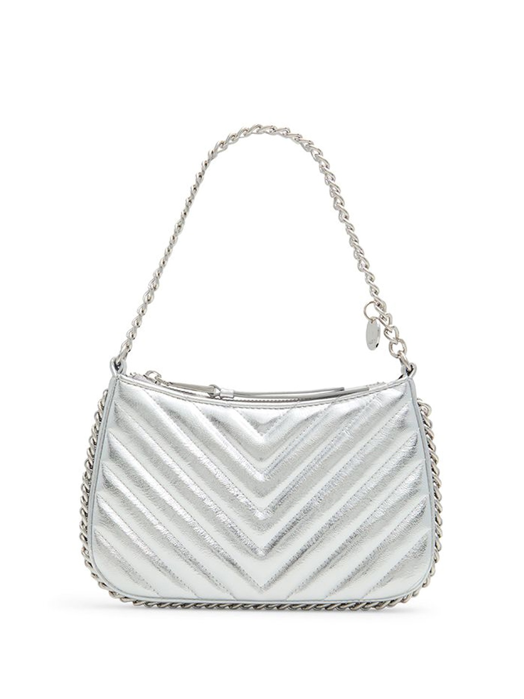 

ALDO Textured Structured Sling Bag with Tasselled, Silver