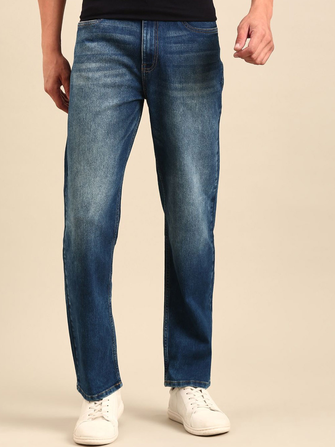 

Harvard Men Heavy Fade Straight Fit Heavy Fade Jeans, Blue