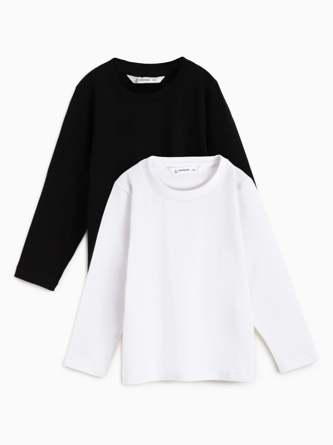 

Campana Boys Pack Of 2 Solid Round Neck Cotton T-shirts, White