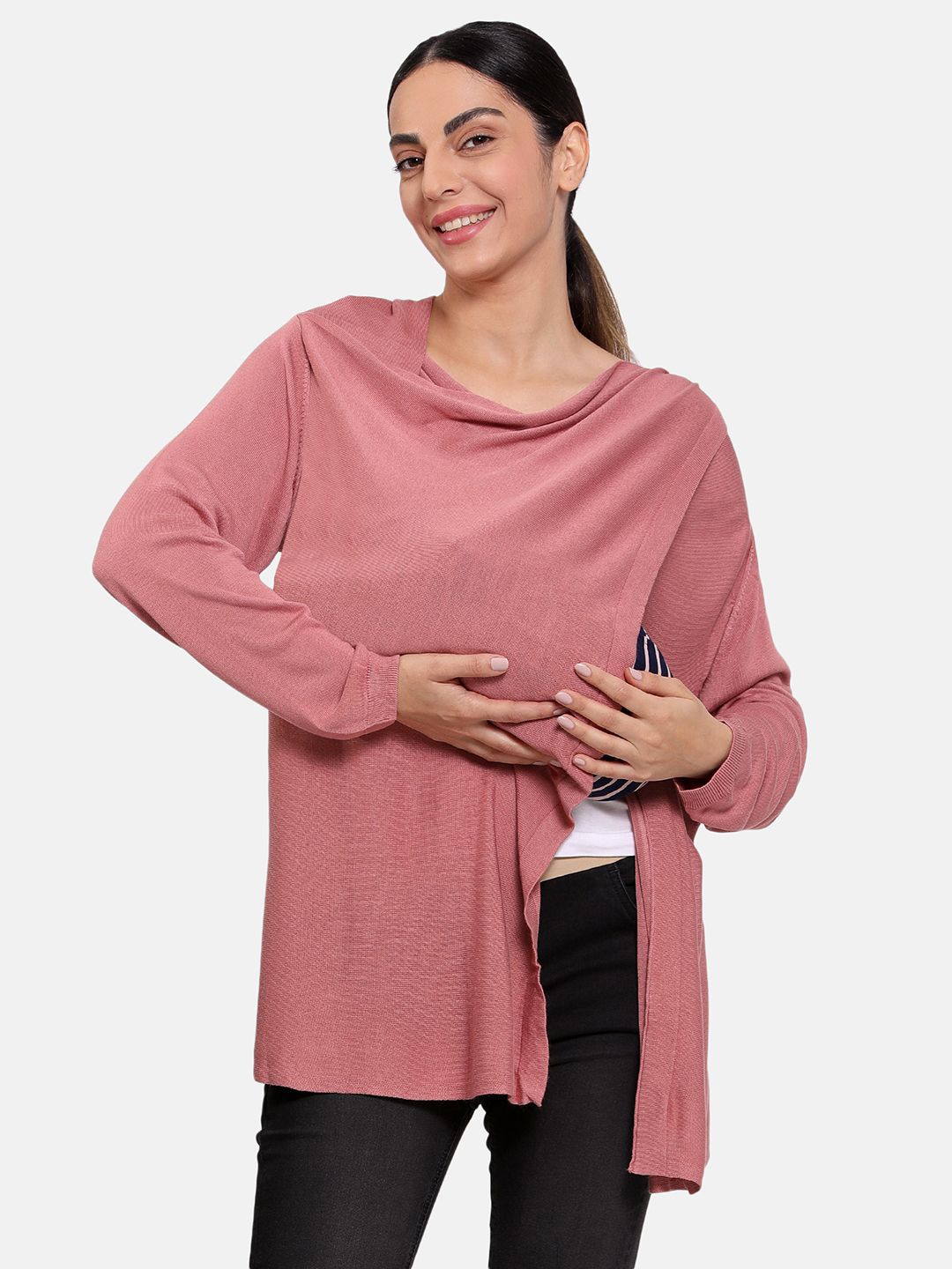 

MINI KLUB Open Front Maternity Shrug, Peach
