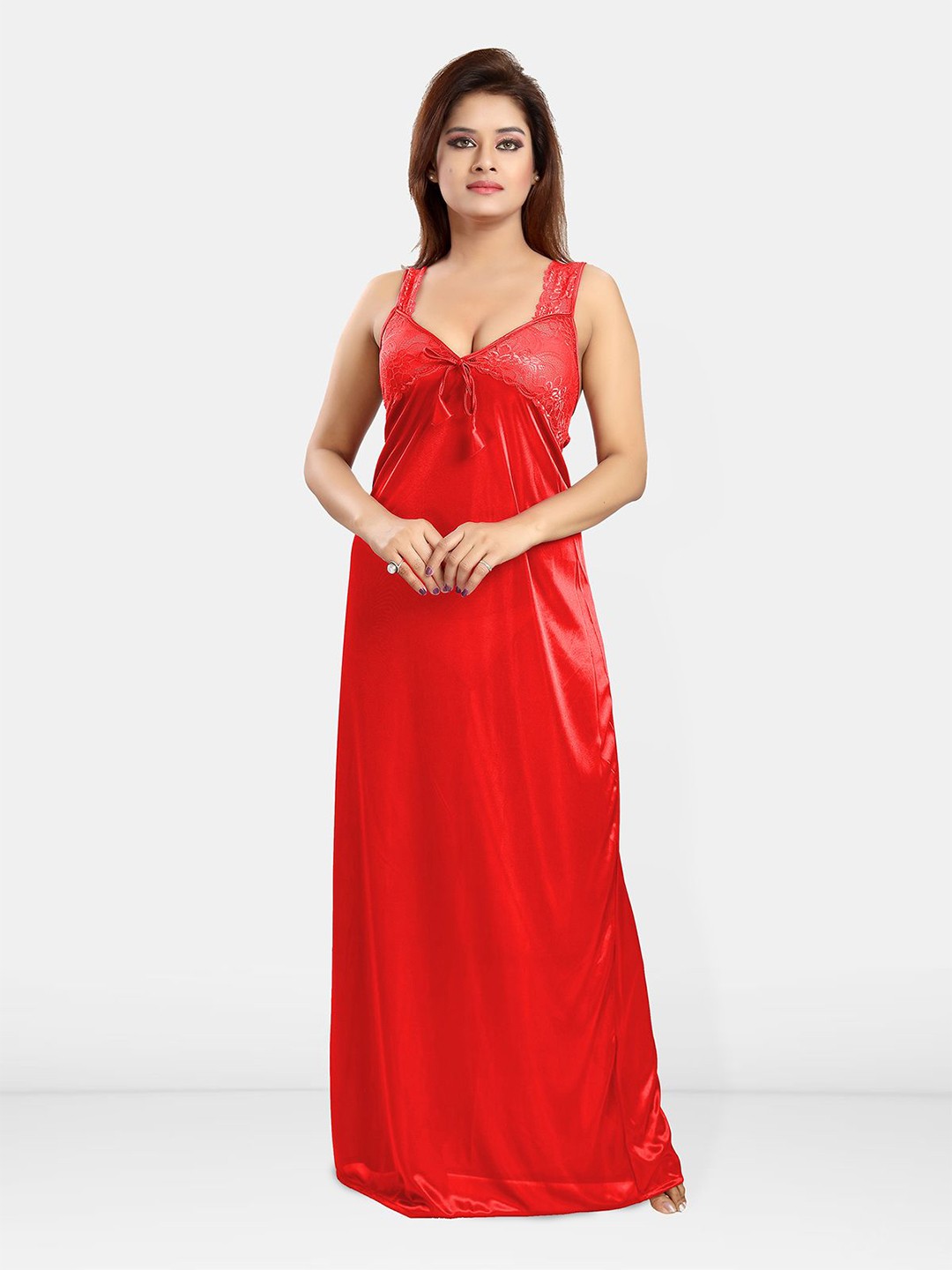 

Be You Satin Maxi Nightdress, Red