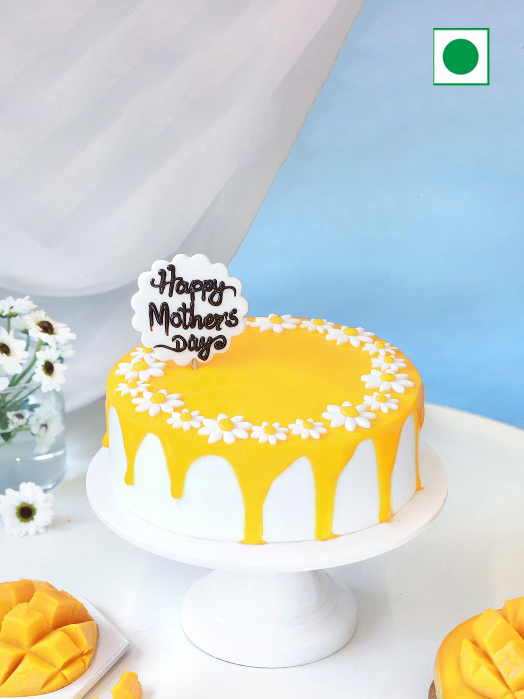 

IGP Mango Flavour Eggless Round Cake- 1Kg, Yellow