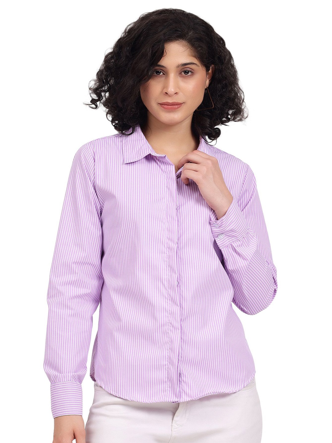 

NKSA FASHION Women Comfort Striped Casual Shirt, Purple