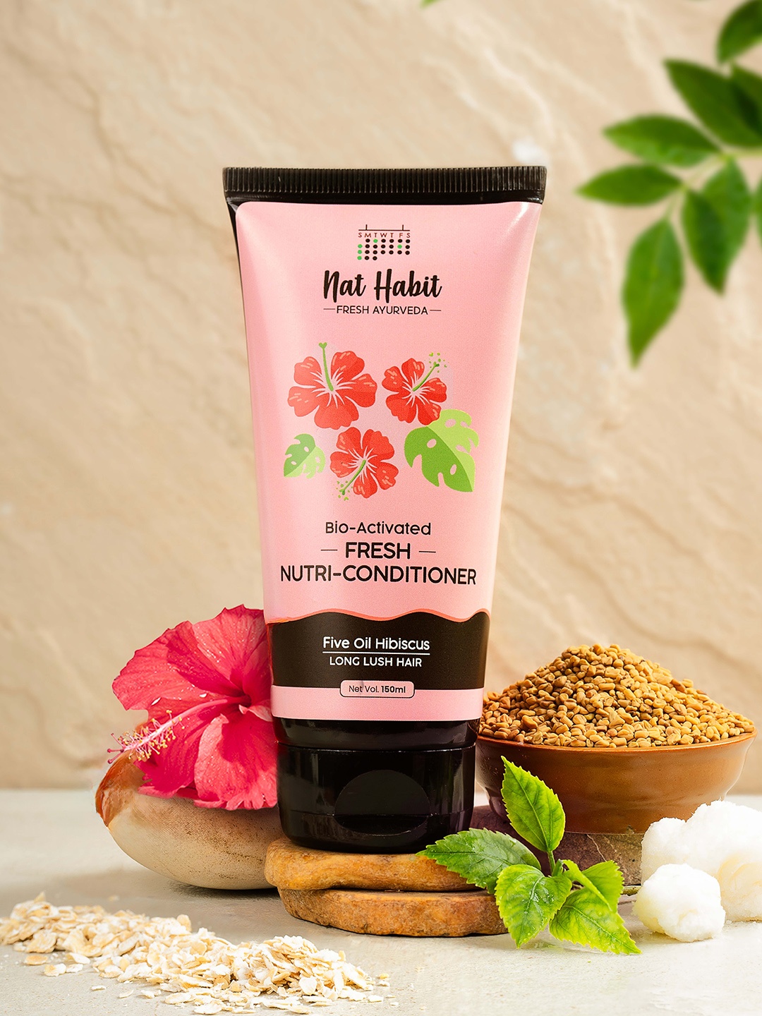 

Nat Habit Five Oil Hibiscus Conditioner for Smooth Lush & Frizz-Free Hair - 150ml, Multi