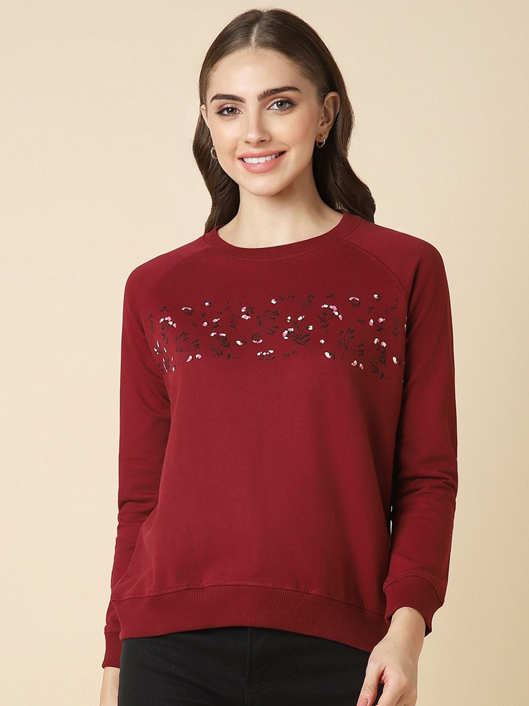 

Allen Solly Woman Women Sweatshirt, Maroon