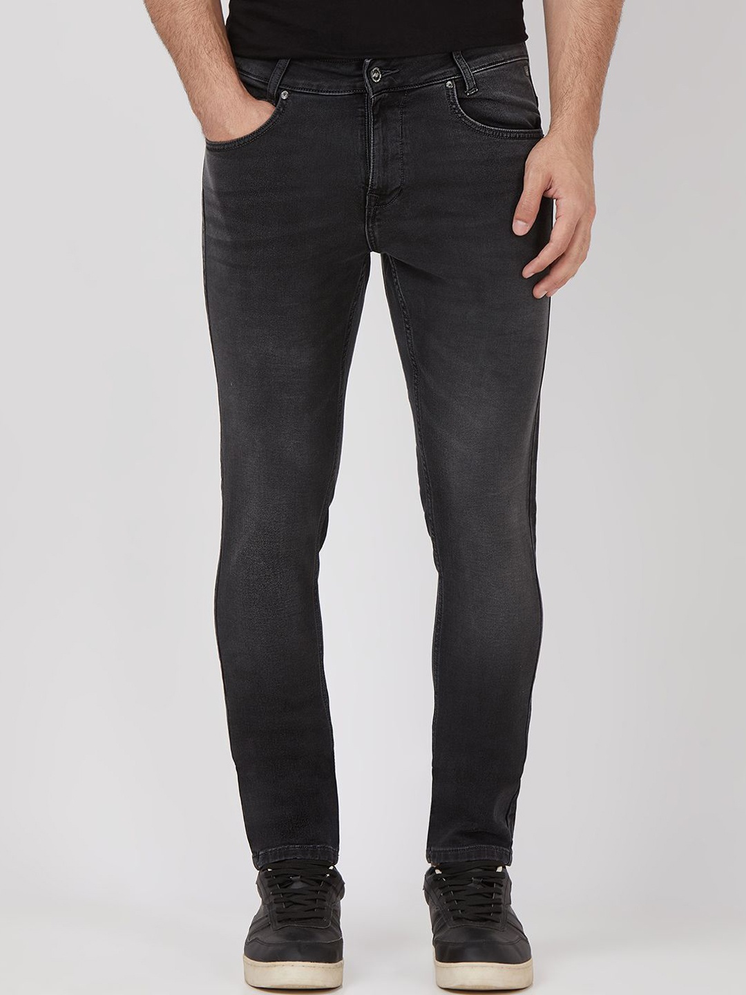 

Mufti Men Skinny Fit Light Fade Stretchable Jeans, Charcoal