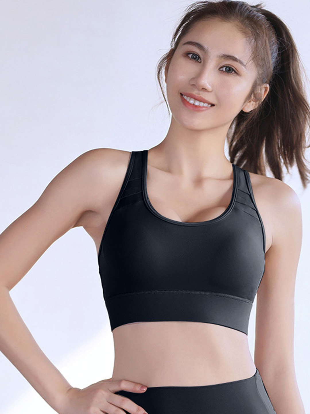 

LULU & SKY Bralette Crop Top, Black
