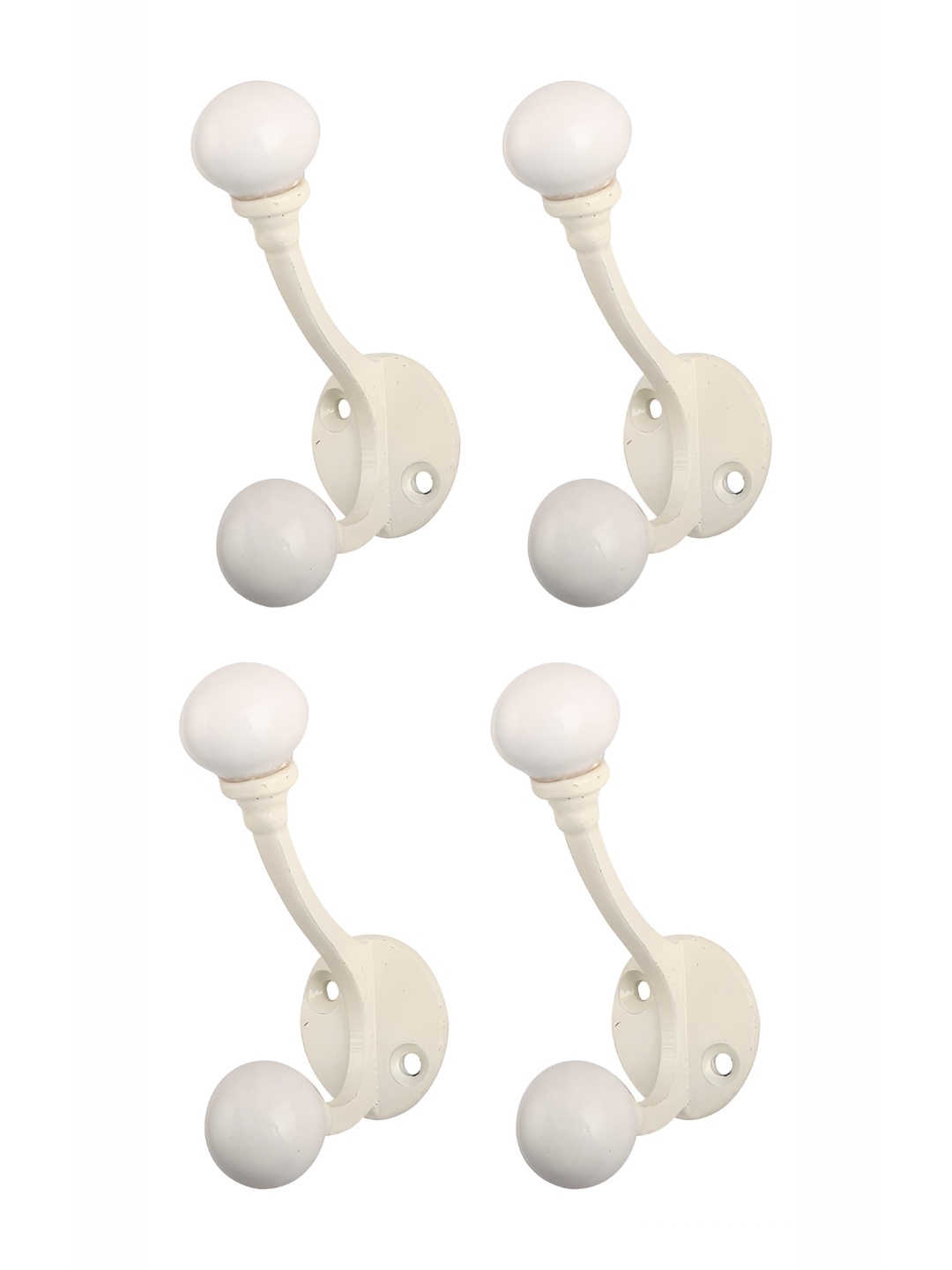 

Indianshelf Cream 4 Pieces Metal Wall Hook