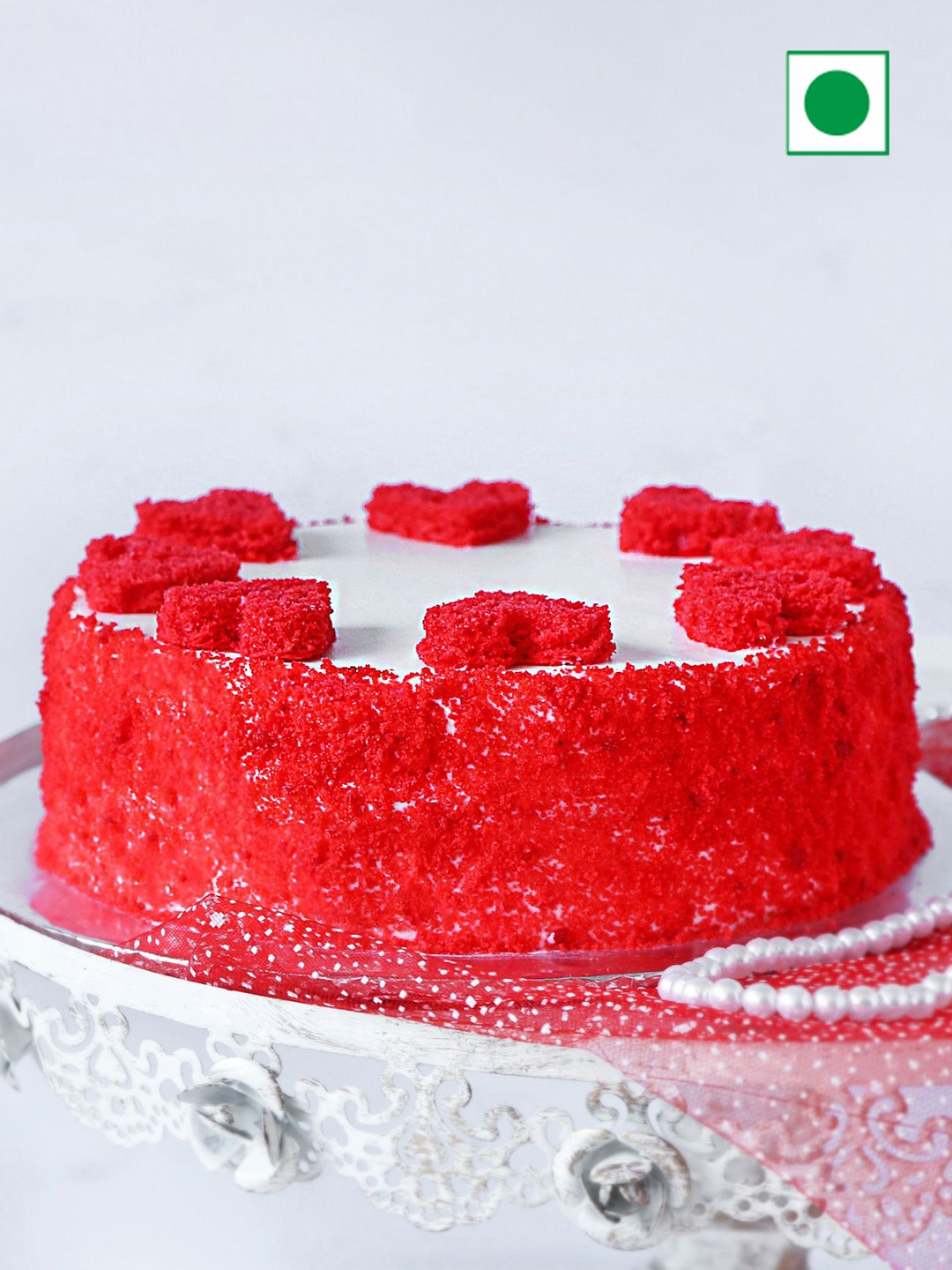 

IGP Red Velvet Flavor Eggless Round Cake- 500gms