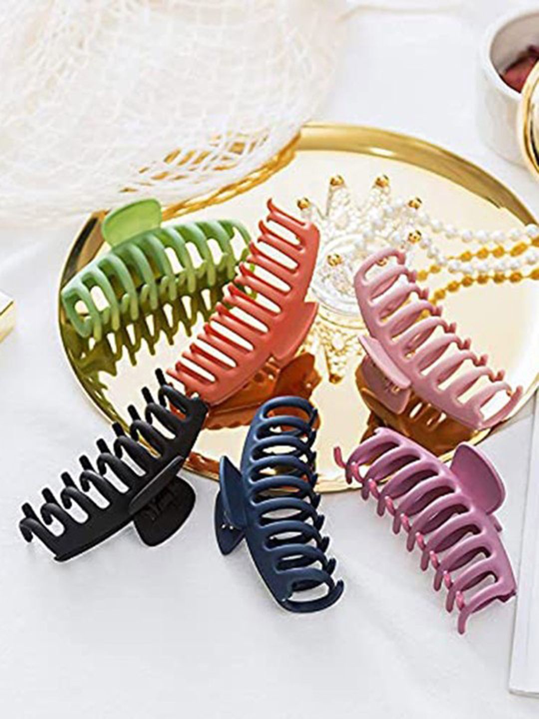 

Xivir Women Set of 6 Claw Clip, Blue