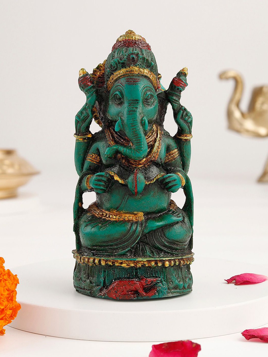 

IGP Green Musical Ganesha Religious Idol Showpiece