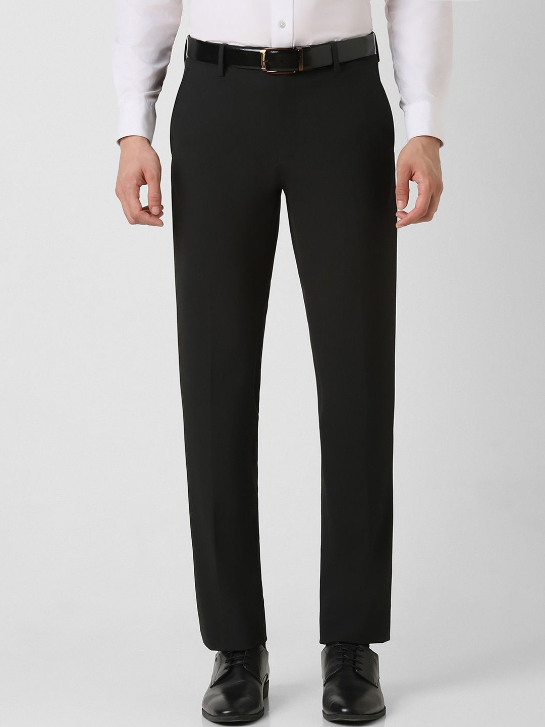 

Van Heusen Men Slim Fit Formal Trousers, Black