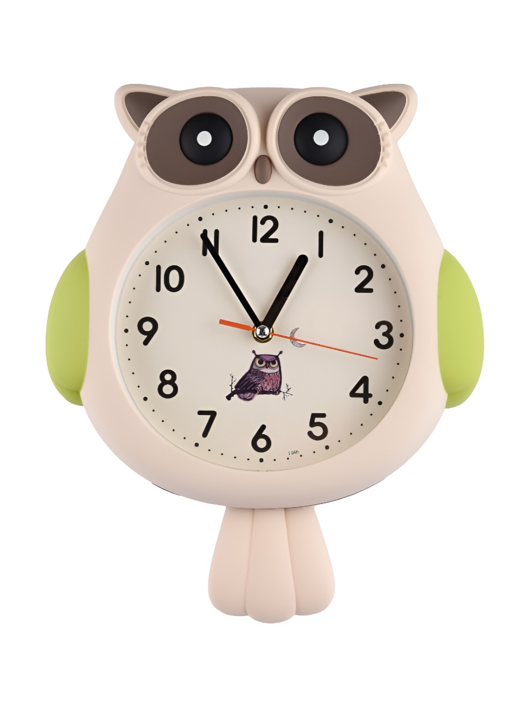 

COMICSENSE Pink & Black Textured Bird Shaped Contemporary Wall Clock