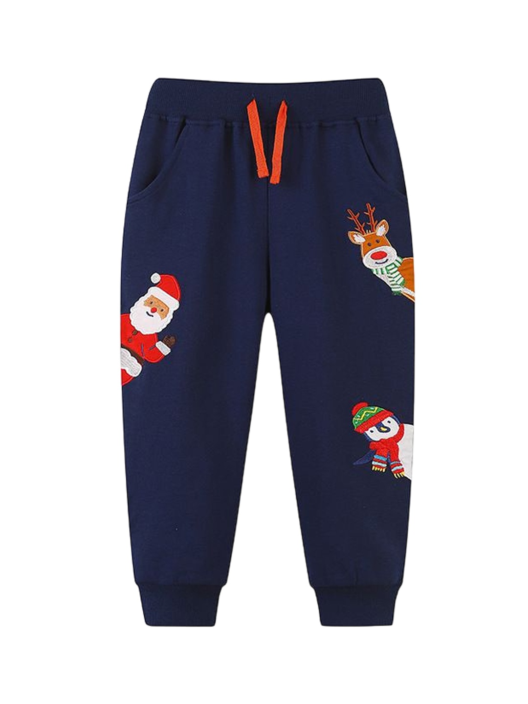 

StyleCast Boys Printed Mid-Rise Joggers, Navy blue
